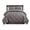 Grey, variant on -Decorative Pinch Pleat California King 4PC Comforter Set, Aqua