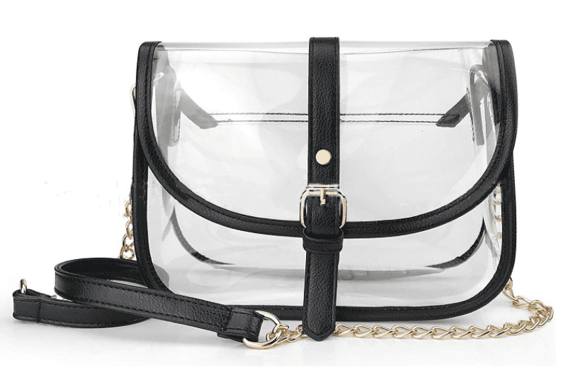 Saddle Clear Purse Clear Bags for Women Stadium Approved PVC