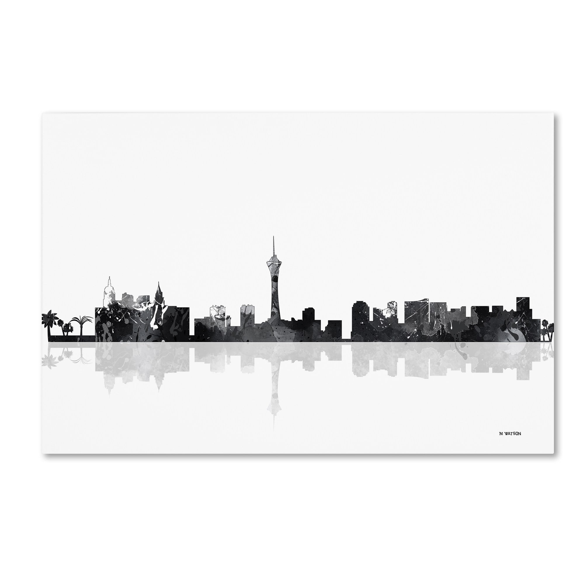 "Las Vegas Nevada Skyline BG-1" Canvas Art by Marlene Watson