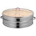thumbnail image 1 of 1 Set of Multifunctional Steamer Stainless Steel Food Steamer Kitchen Gadget, 1 of 9