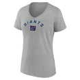 thumbnail image 2 of Women's Heather Gray New York Giants Team Arc V-Neck T-Shirt, 2 of 3