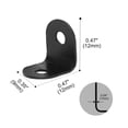 thumbnail image 2 of Unique Bargains 12 x 12mm Angle Bracket  Metal Black  L Shaped Metal Brace Desk Furniture Protector, 60pcs, 2 of 7