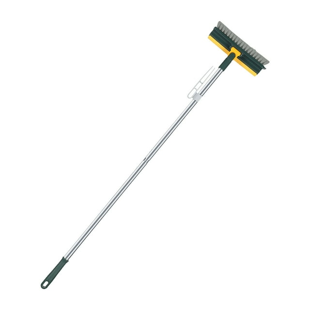 Fiudx Cepillo para Piso de Baño, Diseño Multifuncional de Mango Largo, Mango Giratorio de 180°, Eliminación Eficaz de Manchas Difíciles, Limpieza de Azulejos y Paredes, Uso En Baño y Cocina, Cerdas S