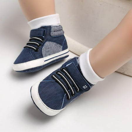 

Baby Girls Boys Shoes Soft Sole Toddler First Walker Infant High-Top Ankle Sneakers Newborn Crib Shoes