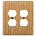 thumbnail image 2 of Amerelle 901DDL Contemporary 2 Duplex Outlet Wall Plate  Light Oak, 2 of 4