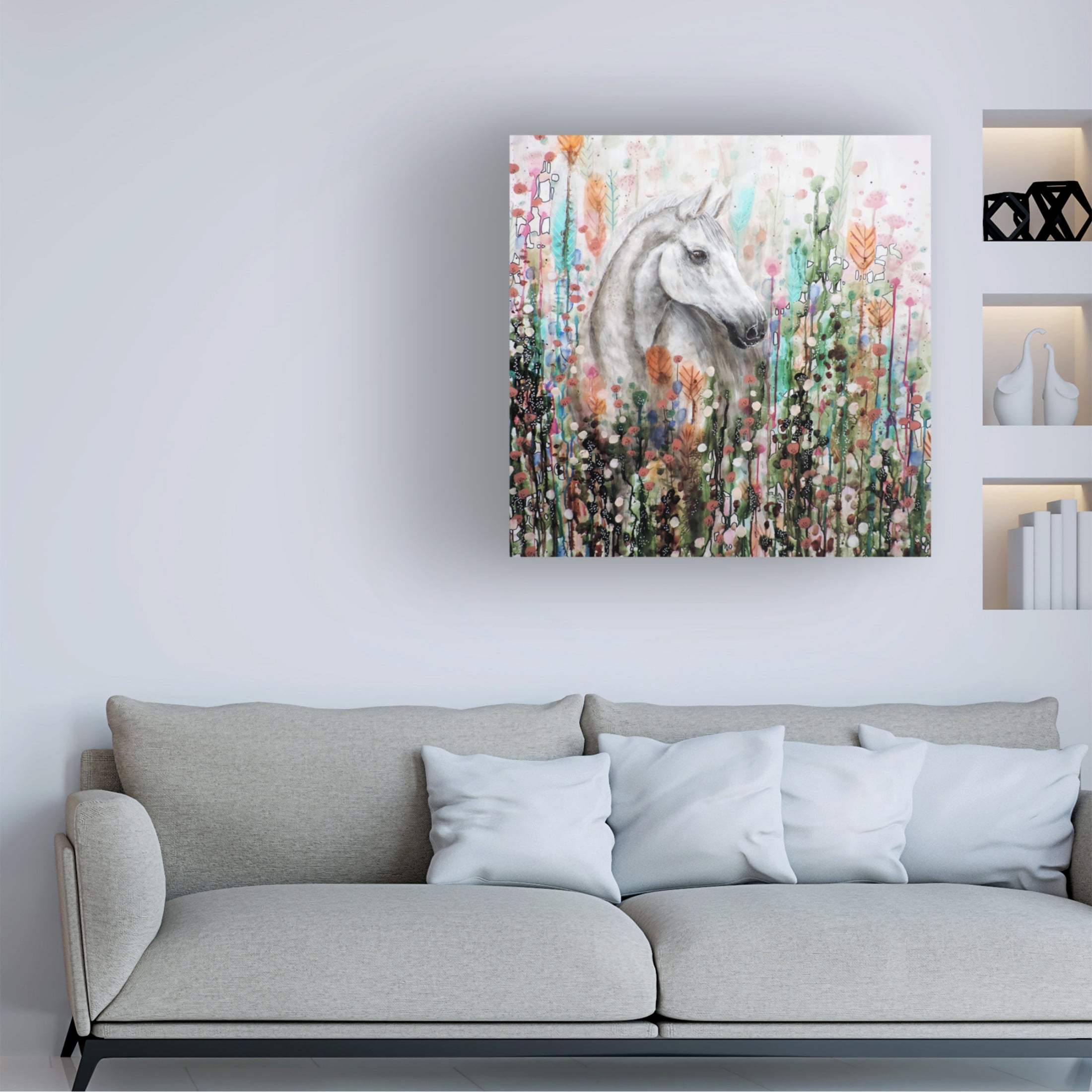 Canvas Wall Art - Sylvie Demers 'Ame Sauvage' Wall Art for Living Room, Bedroom, or Office D?cor by Trademark Fine Art - 35 x 35 Inches
