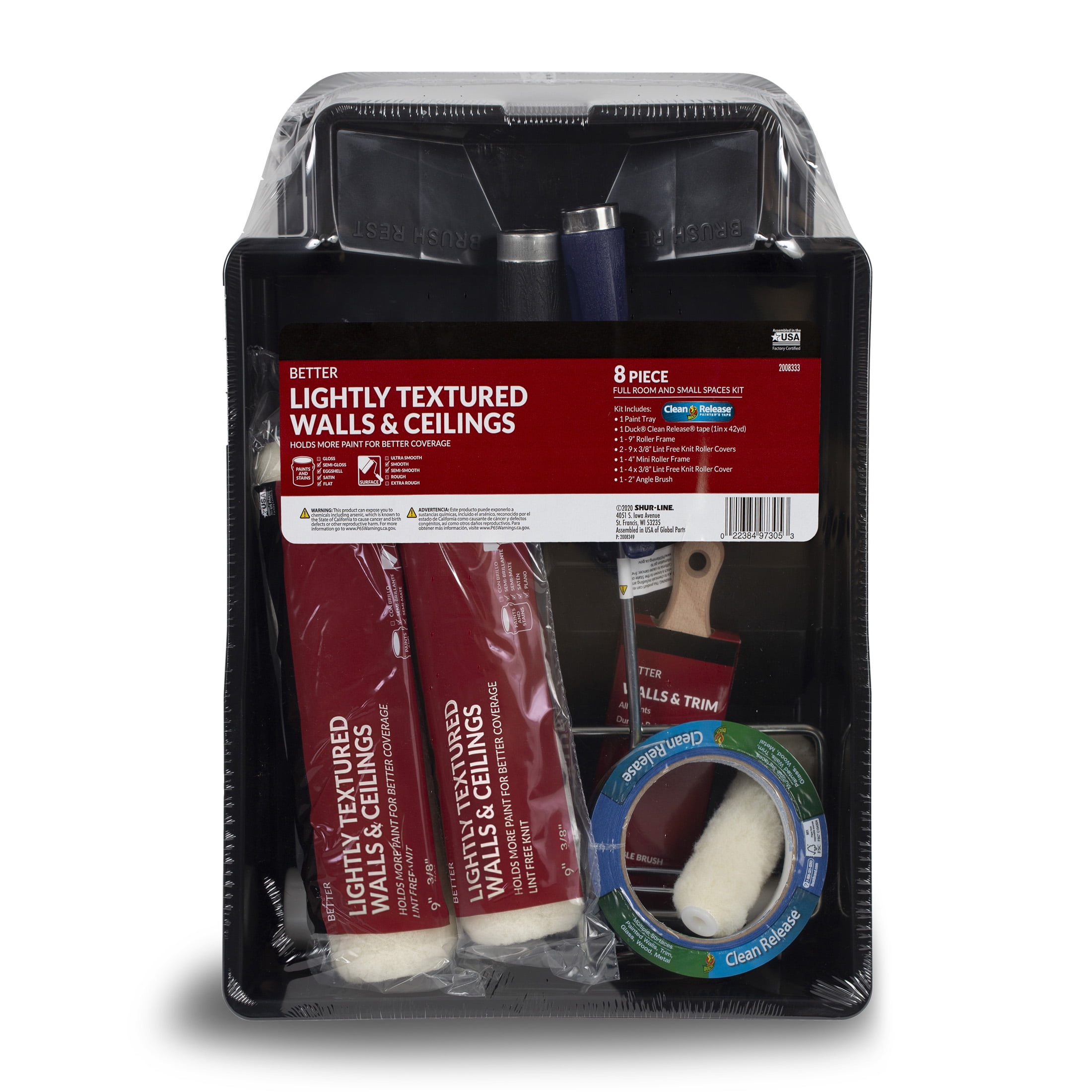 Shur-Line Better 8-Piece Lint Free Knit Full Room Paint Tray Set