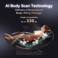 thumbnail image 3 of MassaMAX MD328 Massage Chair, 22 Auto Programs, with OTA Updates,Heat & Foot rollers Massage,APP Control - Brown, 3 of 9