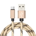 thumbnail image 4 of Tholdsy Cable de carga Tipo-C Cable de carga rápida Cable de datos trenzado de nailon Accesorio para cable de teléfono, 1 metro, dorado Oro 1 metro 5Conjunto, 4 of 6