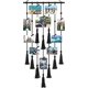 thumbnail image 1 of Marco de fotos colgante de macramé negro CHAO decoración de oficina en casa estilo bohemio con 30 clips de madera, 1 of 5