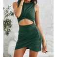 thumbnail image 4 of Robe Moulante à Nœud Torsadé Vert pour Femmes, 4 of 16