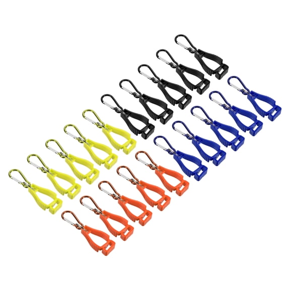Uxcell Glove Clips, 20 Pack Gloves Holder Clip Work Helmet Hanger for Construction Worker, Multicolor