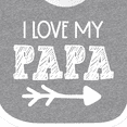 thumbnail image 4 of Inktastic I Love My Papa with Arrow Boys or Girls Baby Bib, 4 of 4
