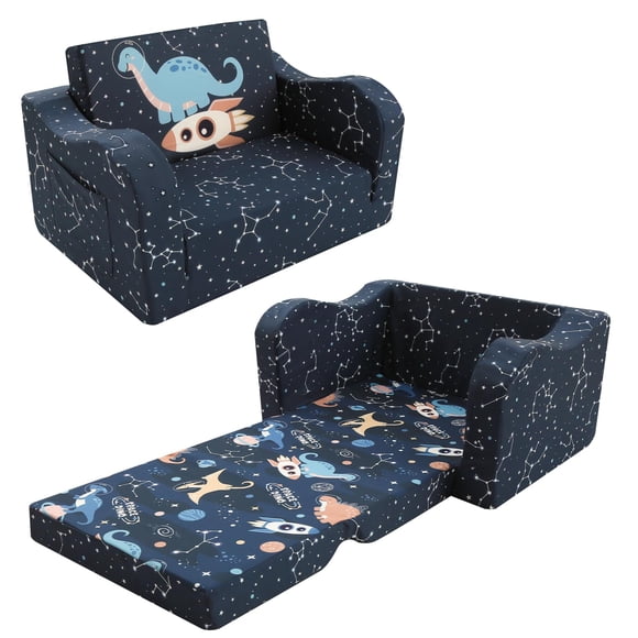 Sofá para Niños Pequeños MeMoreCool 2 en 1 Plegable, Silla y Cama para Niños