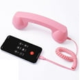 thumbnail image 7 of Retro Phone Handset for Cell Phone, Bluetooth Telephone Handset for Mobile Phone, Vintage Wired Plug in Handheld Cell Phone Receiver with Microphone (Blue), 7 of 7