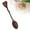 Red, variant on Elegant Natural Heart Spoon Long Handle for Coffee and Dessert Stirring Serving Utensil