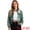 Green, variant on Unique Bargains Women's Zip Up Long Sleeve See Through Sheer Bomber Jackets XL Black