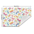 thumbnail image 3 of XMXT 6 Pcs PVC Woven Placemats, Colorful Broken Flower Butterfly Stain Resistant Anti-Skid Place Mats for Dining Table, 12 x 18 inches, 3 of 6