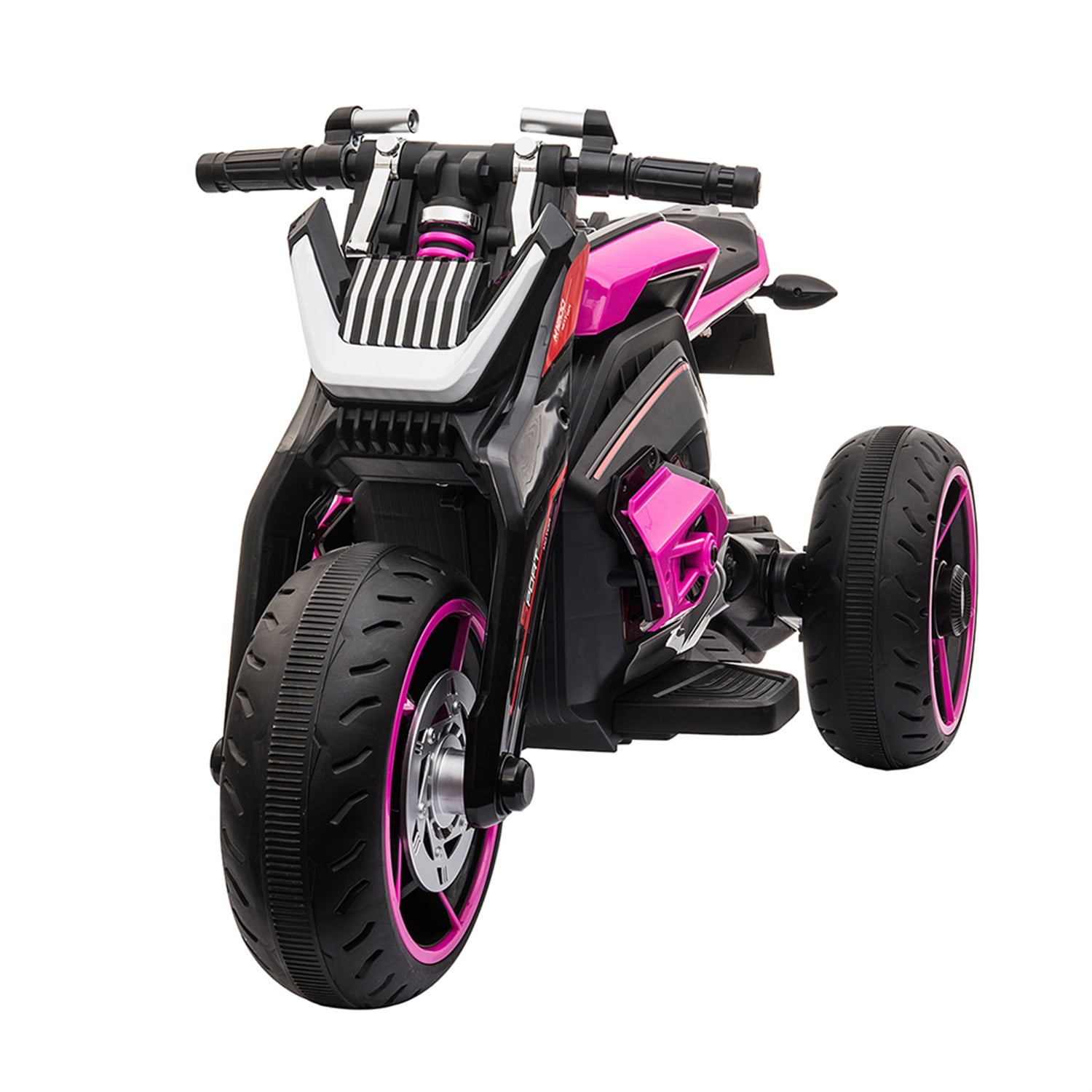 Kadyn 12V Three-wheel Ride On Motorcycle, Kids Electric Motorbike with Horns, LED Lights, Gift for Kids 3-8 Years,Rosy