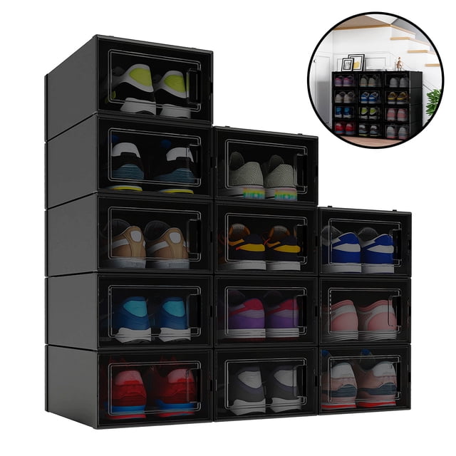 Cajas Organizadoras Cajoneras Para Zapatos 12 Pzs Apilables