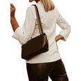 thumbnail image 4 of Women Solid Color 3/4 Sleeve Stand Collar Top, 4 of 4