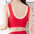 thumbnail image 5 of Aofany Women's Front Button Traceless Comfortable No Steel Ring Vest Breathable Gathering Bra Underwear Holiday Red XL, 5 of 5