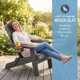 thumbnail image 4 of JEKO&JEKO Folding Adirondack Chair Set of 4 with Cup Holder, HIPS All-Weather Outdoor Chair for Patio, Garden, Backyard, Deck – Gray, 4 of 5