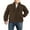 Brown, variant on Men's Fleece Lined Woolen Zippered Long-Sleeved Padded Collar Winter Pullover S-3XL