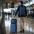 thumbnail image 4 of Juego De Maletas Compass Chicago Azul De 20", Backpack Y Neceser Con Candado TSA Y 8 Ruedas 360°, 4 of 6