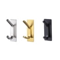 thumbnail image 4 of Bewildely Paquete de 5 ganchos para toallas acero inoxidable gran capacidad de carga colgador de toallas negro, 4 of 6