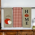 thumbnail image 4 of Serafina Home Thanksgiving Fall Kitchen Dish Hand Towels: Blessed Gather Pumpkin and Home, 100% Cotton 15" x 25", 4 of 7