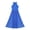 Blue, variant on Alvivi Big Girls Mock-neck Lyrical Dance Dress Performance Maxi Skirt Leotard Costume 8-16