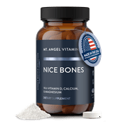 Mt. Angel Vitamins Nice Bones – Bone Health Supplement with Vitamin D2, K2, Calcium, & Magnesium – Supports Bone Density & Strength – Non-GMO, Gluten-Free – 60 Tablets