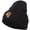 Black, variant on Rasta Lion Head Embroidered Long Beanie - Black OSFM