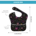 thumbnail image 2 of Bingfone Mess-Proof Baby Bib - Waterproof Bib for Baby Boy or Girl with Food Catcher Pocket, Unisex-Heart and Stars, 2 of 6