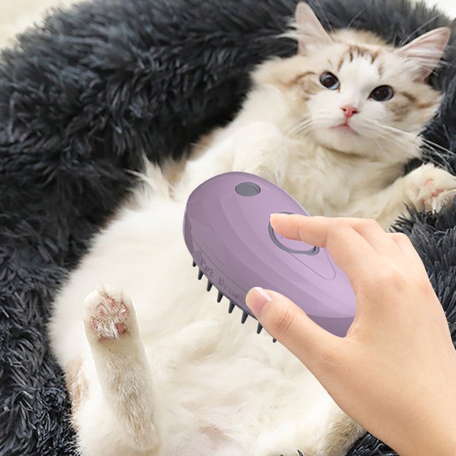 Cepillo Suave Peine para el cuidado de perros y gatos, cepillo de pelo para gatos, recargable por USB, para mascotas de pelo corto y largo