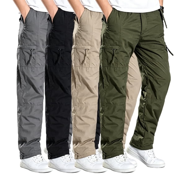 Men Utility Cargo Pants Stretch Ripstop UPF50 6 Pocket Durable Outdoor Work Pants S-XL