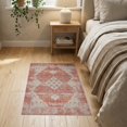 thumbnail image 3 of ODIKA Bathroom Vintage Way Abstract Faded Crimson Cream Mottled Stairs Pet Friendly & Kids Safe Bedside for Bedroom, Nursery, RV, 3 of 7