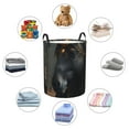 thumbnail image 4 of Fotbe Black And Gold White Horse Cesto de Ropa con Asas, Cesto Impermeable de Gran Capacidad, Bolsa de Lavado para Dormitorio, Cesto de Ropa con Ruedas y Asas-Medium, 4 of 6
