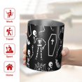 thumbnail image 5 of 12oz Coffee Tumblers Halloween Skeleton Coffin Pattern Stainless Steel Vacuum Insulated Travel Tumbler Coffee Cups Mug with Lid and Straw with Cleaning Brush for Cold & Hot Drinks, 5 of 5