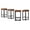 Brown/Set of 4, variant on Garvee 24.6" Bar Stools Set of 2 with Footrest, Metal X-Frame, Upholstered PU Leather Seats, Brown