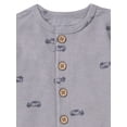 thumbnail image 4 of Modern Moments by Gerber Baby Boy Short Sleeve Henley Romper, Sizes 0/3 Months - 24 Months, 4 of 7