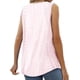 thumbnail image 2 of Camisa Plisada de Encaje Sin Mangas, Blusa de Verano, Túnica Rosa XXL, 2 of 4