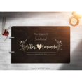 thumbnail image 4 of Just Customized Personalized Handmade Mr Mrs Wedding Guest Book for Bride and Groom Wood Alternative Custom Engraved Newlywed Marriage Album (Design 08, Chocolate Walnut), 4 of 4