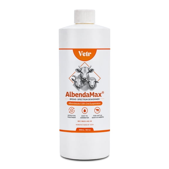 Vetr AlbendaMax Oral Liquid Suspension for Horses, Sheep, Cattle & Goats, 500 mL