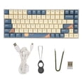 thumbnail image 2 of Teclado RGB Mecánico de 84 Teclas con Conexión de 3 Modos Retroiluminación RGB y Eje Opcional Soporte Ergonómico Tecla Completa sin Perforación Batería de Litio para ANGGREK  Otros, 2 of 8