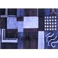 thumbnail image 1 of Ahgly Company Machine Washable Indoor Rectangle Abstract Blue Modern Area Rugs, 2' x 4', 1 of 4