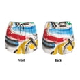 thumbnail image 5 of Lsque Colorful Abstract Bumper Cars Printed Women's Running Shorts with Liner Pockets,Elastic Quick Dry Workout Athletic Gym Yoga Shorts,Womens High Waist Shorts-Large, 5 of 9