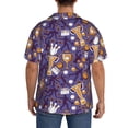 thumbnail image 3 of KLL Bowling Game Print Men's Shirt Short Sleeve Button Down Summer Cuba Beach Shirts- Medium, 3 of 5