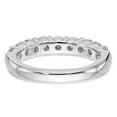 thumbnail image 5 of Solid 14K White Gold Nine Stone Diamond Wedding Band Ring Size 7 (.45 cttw.), 5 of 7